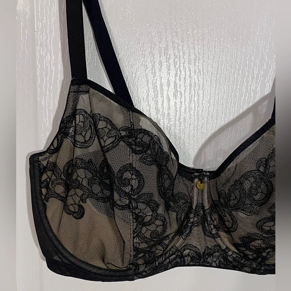 NATORI True Decadence Full Figure Cut And Sew Bra in Black / Café 36G - Picture 4 of 8